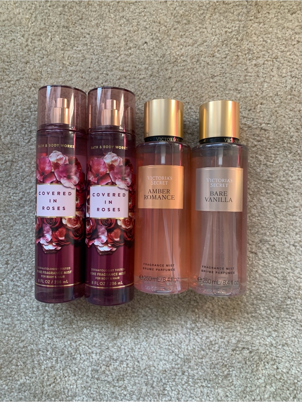 Four BBW/VS Mists